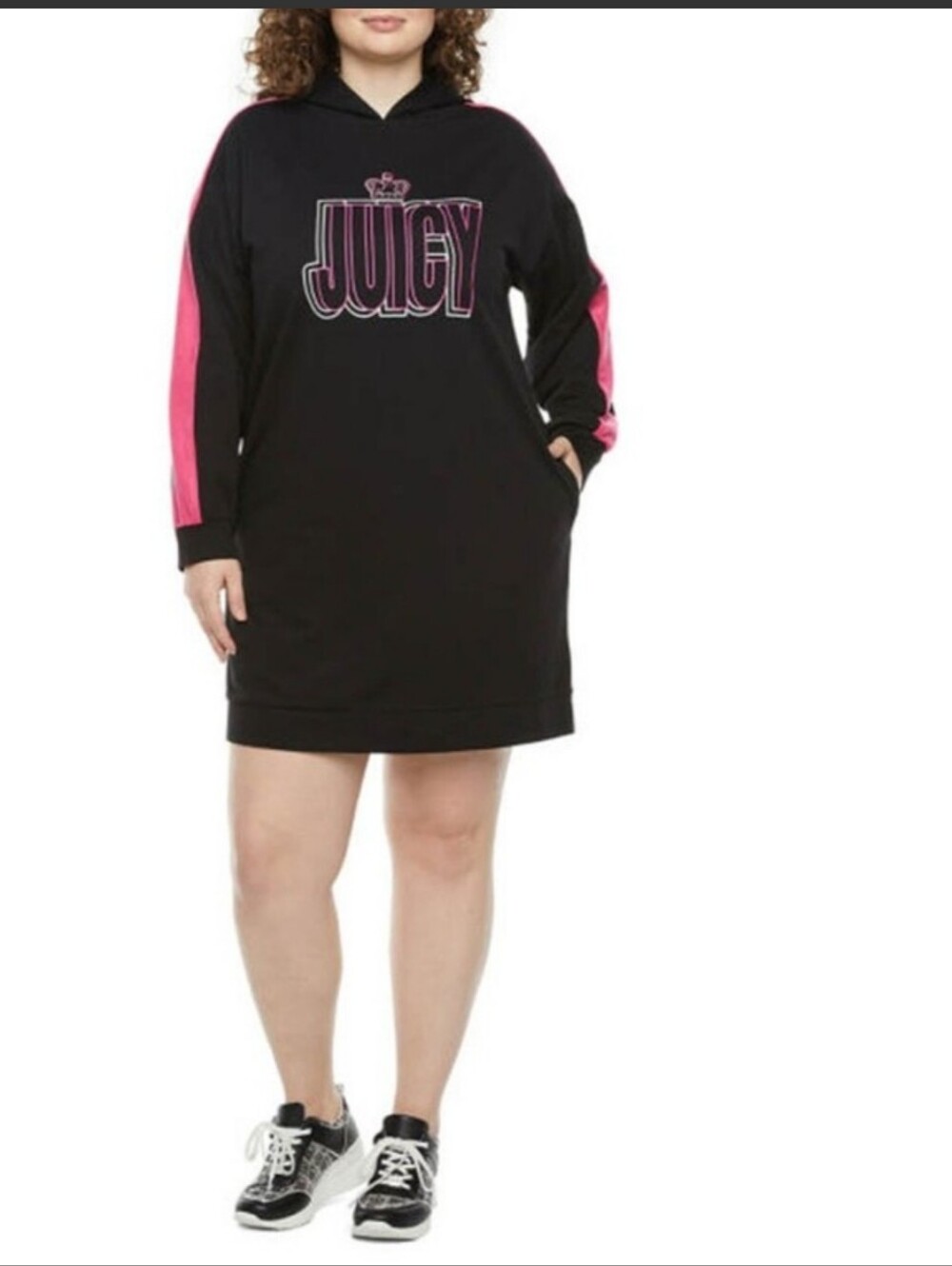 Juicy by Juicy Couture  Black & Pink  Hoodie Dress - Juicy Couture Style Sz S